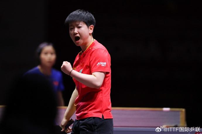 孙颖莎4-0击败卢茨，挺进16强将对阵申裕斌